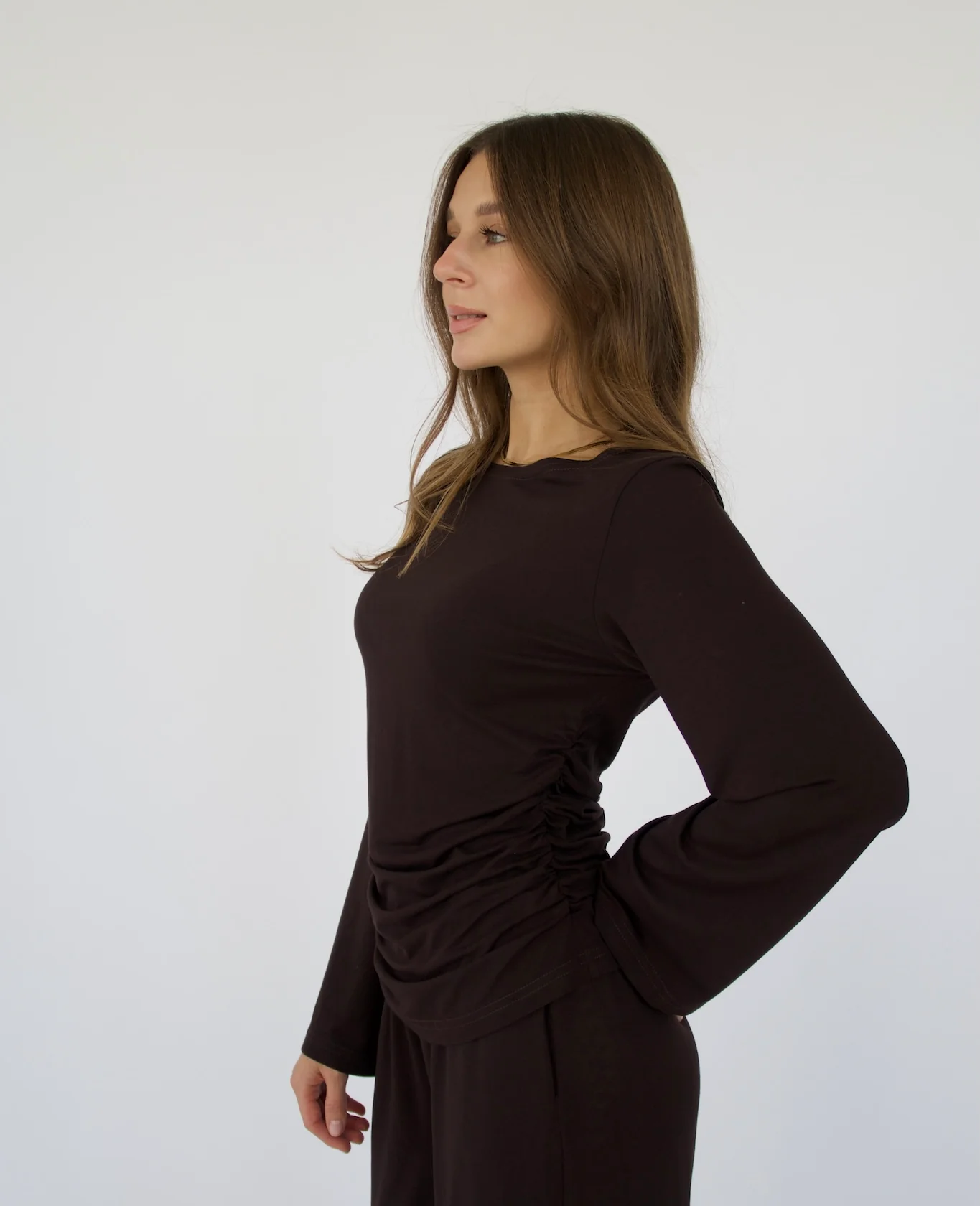 Bluzka VELVA Brown - Image 5
