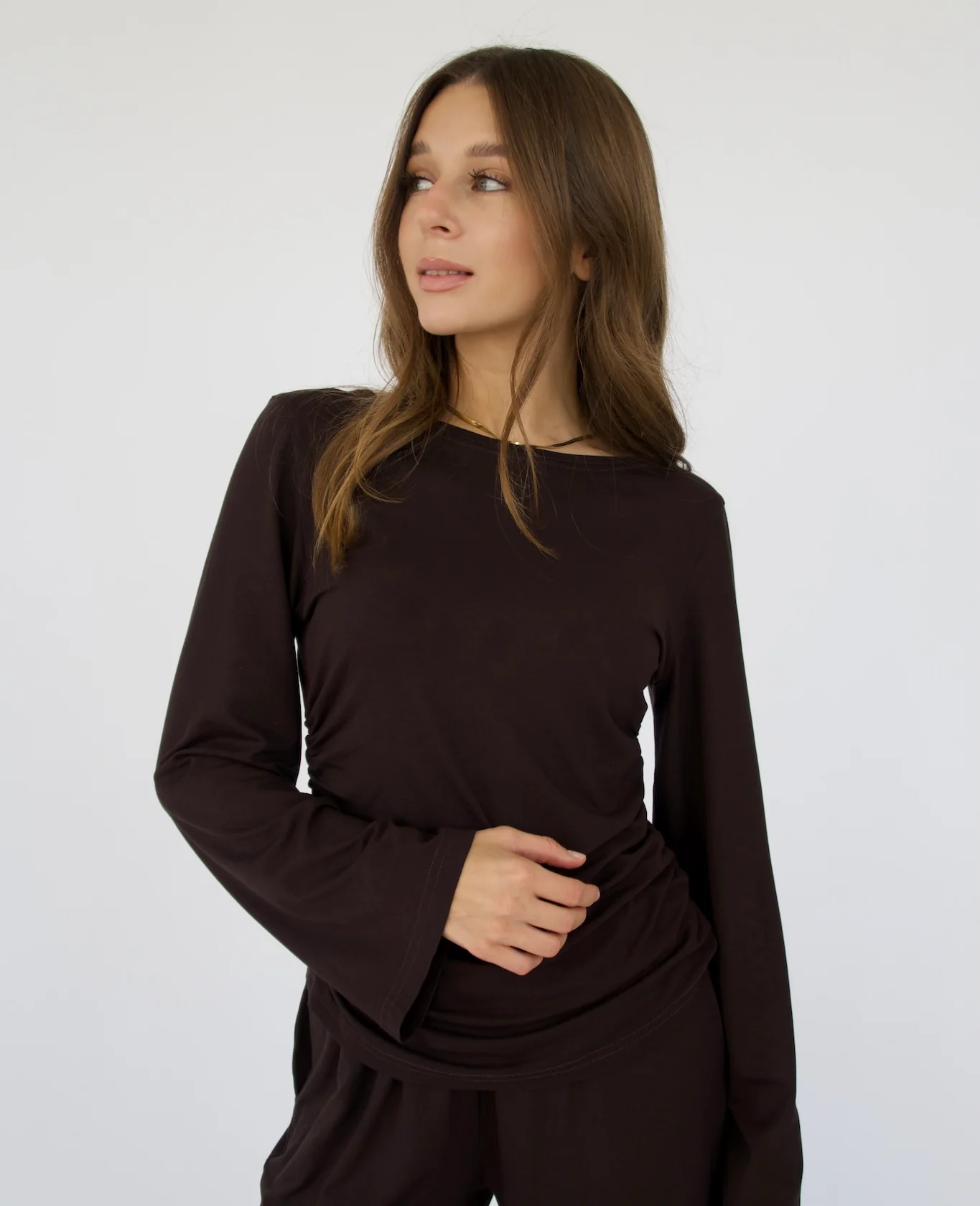 Bluzka VELVA Brown - Image 6