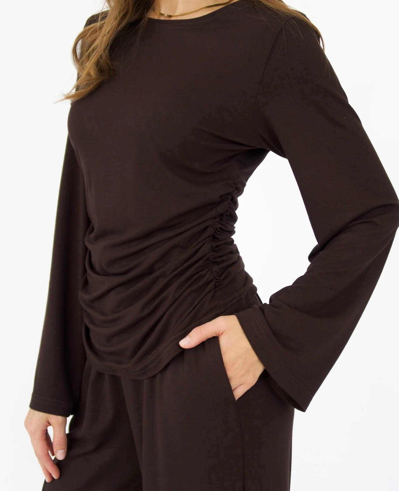 Bluzka VELVA Brown - Image 7