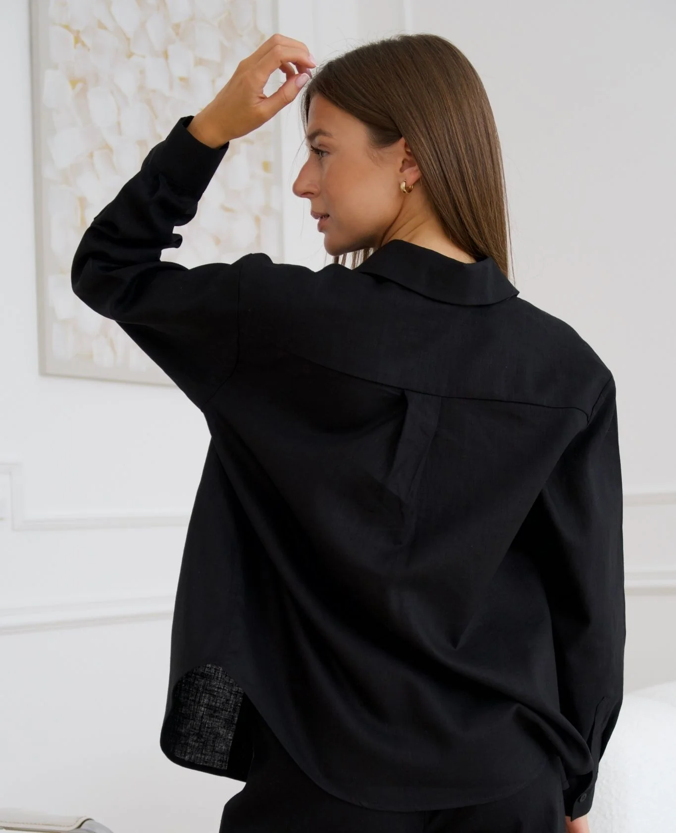 Koszula CHIC Linen Black - Image 9