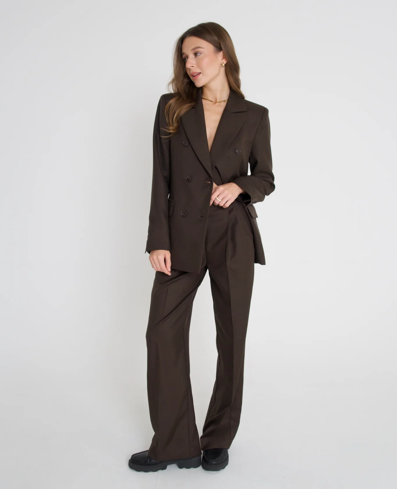 Spodnie TEIA Wool Brown - Image 6