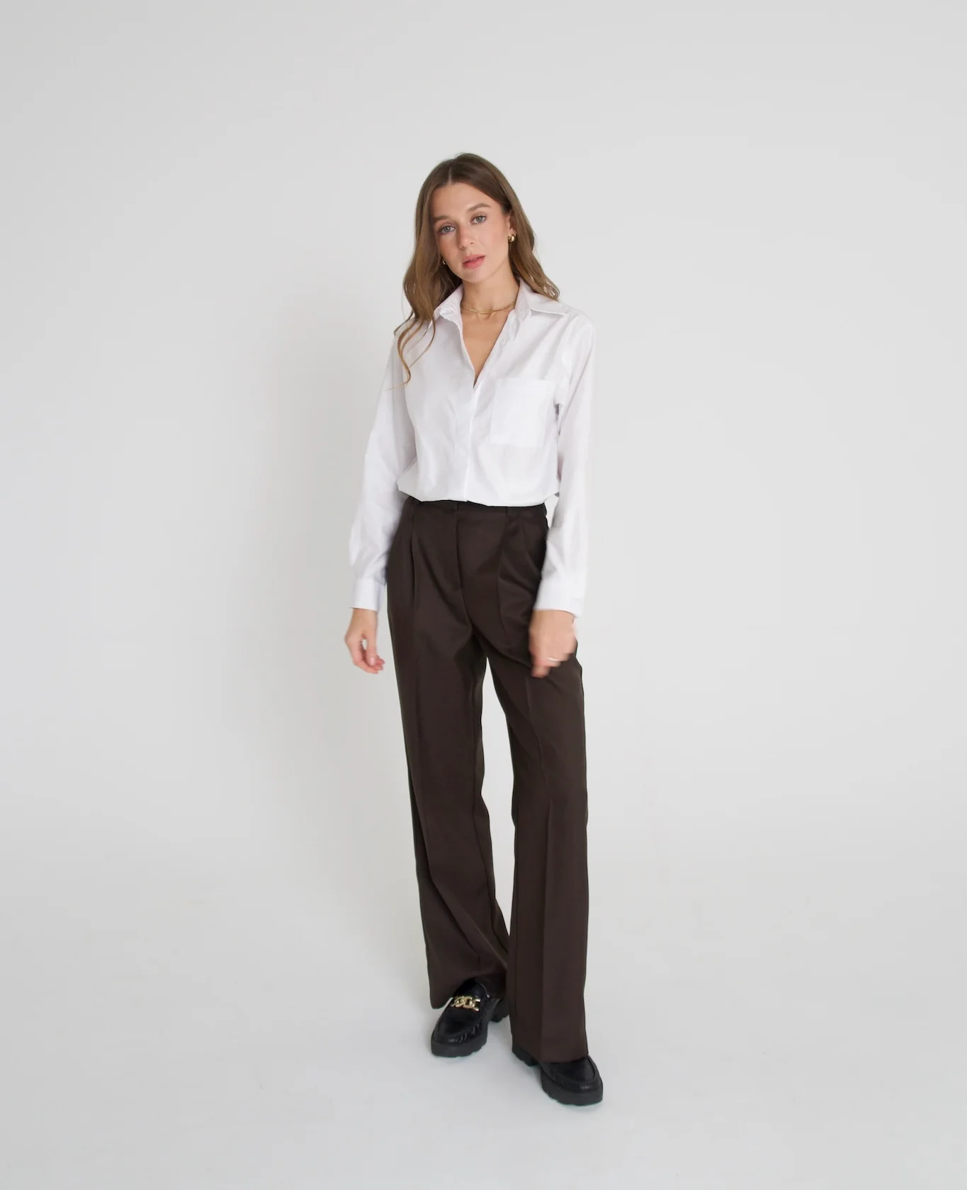Spodnie TEIA Wool Brown - Image 8